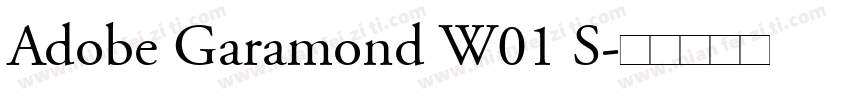 Adobe Garamond W01 S字体转换